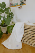 Couverture bébé en velours côtelé - Crème