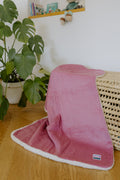 Couverture bébé en velours côtelé - Rose